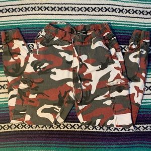 red camo joggers